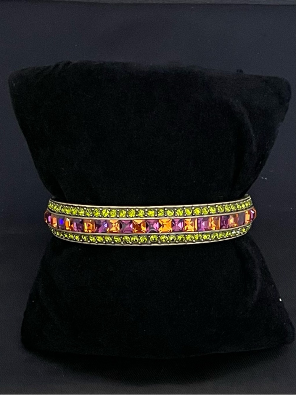 Heidi Daus Multicolor Crystal Bracelet - Lime, Pink & Orange Accents